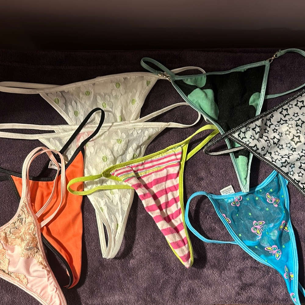 8 pairs of thong and g string panties